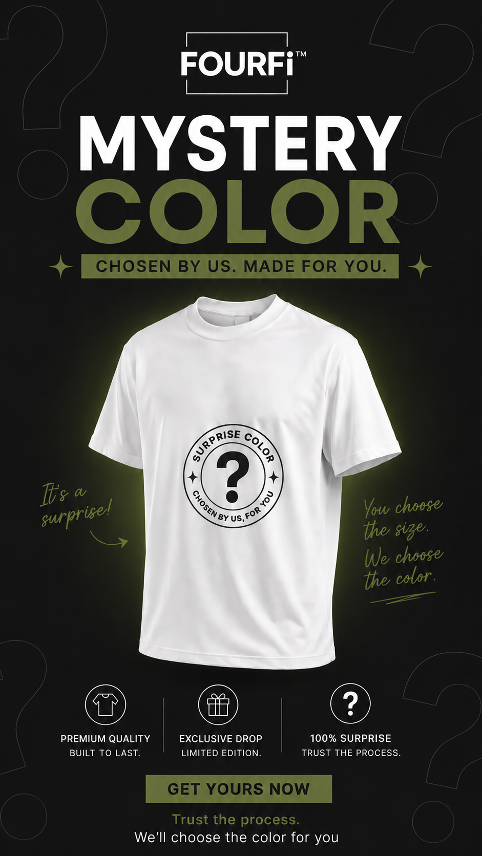 Mystery Color Premium Over Size Tshirt